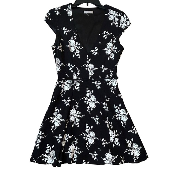 H & M Black and White Dress Floral Dress - Picture 8 of 9